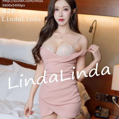 IMISS爱蜜社 458期 粉色的吊裙与朦胧丝袜 LindaLinda