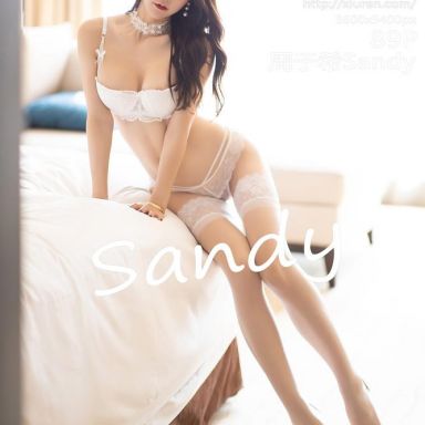 XiuRen秀人网 2011期 白色内衣与蕾丝袜 周于希Sandy