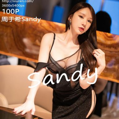 XiuRen秀人网 2180期 轻薄吊裙与极致黑丝 周于希Sandy