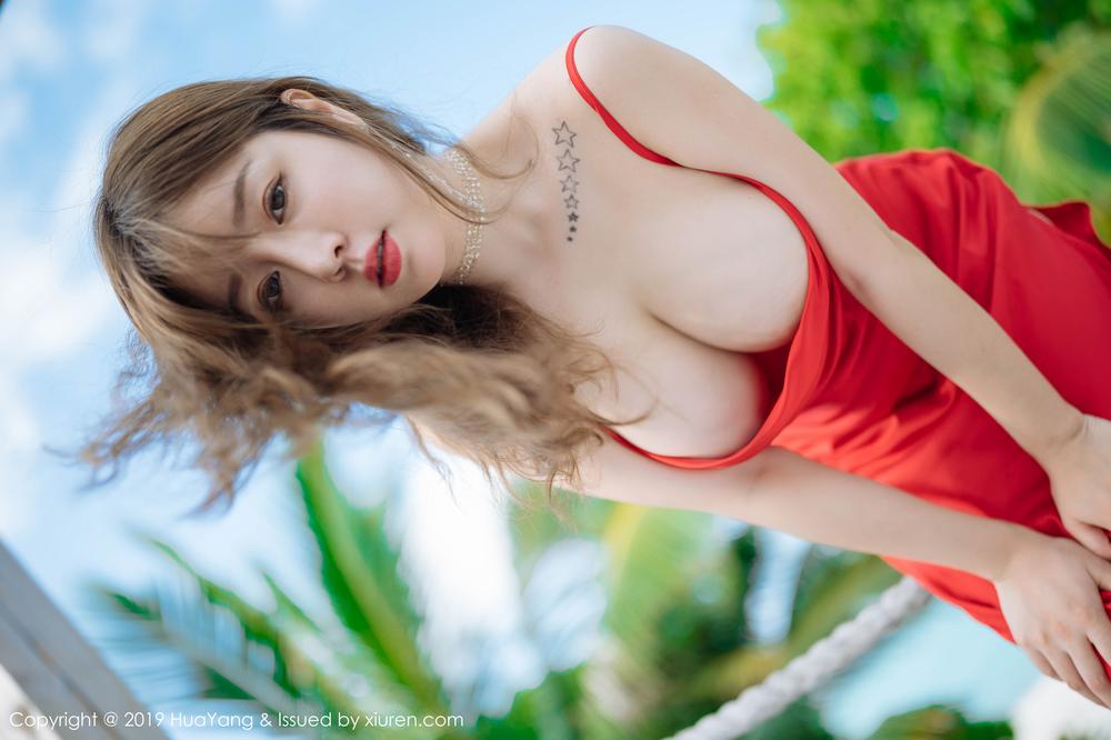 HuaYang花漾 180期 艳红的吊裙与雪白的肌肤 王雨纯
